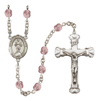 Silver-Plated 6mm Our Lady of All Nations  Engraved Catholic Rosaries