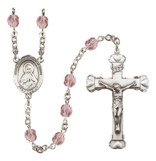 Silver-Plated 6mm Immaculate Heart of Mary  Engraved Catholic Rosaries