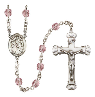 Silver-Plated 6mm Saint Felicity  Engraved Catholic Rosaries