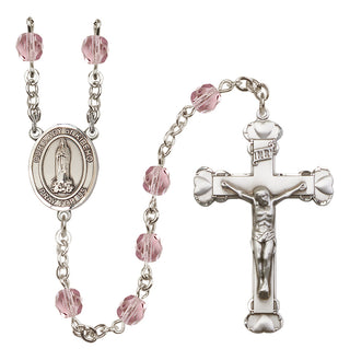 Silver-Plated 6mm Our Lady of Kibeho  Engraved Catholic Rosaries