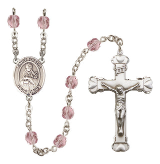 Silver-Plated 6mm Saint Fidelis  Engraved Catholic Rosaries