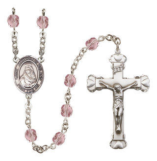 Silver-Plated 6mm Saint Jadwiga of Poland  Engraved Catholic Rosaries
