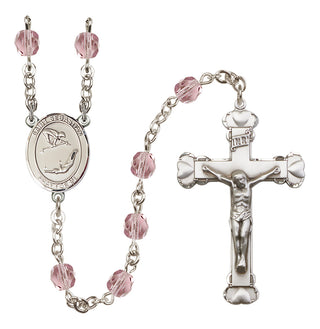 Silver-Plated 6mm Saint Sebastian/Gymnastics Rosary
