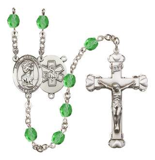 Silver-Plated 6mm Saint Christopher / EMT Rosary