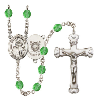 Silver-Plated 6mm Saint Joan of Arc /Coast Guard Rosary