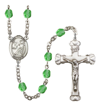 Saint Luke the Apostle Rosary with Peridot Beads