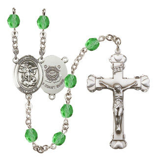 Silver-Plated 6mm Saint Michael / Coast Guard Rosary