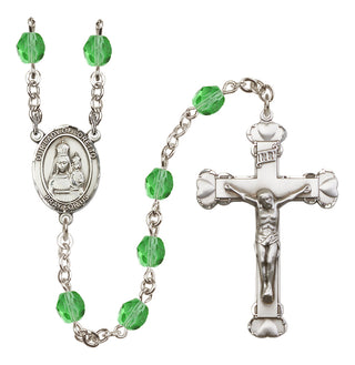 Silver-Plated 6mm Our Lady of Loretto  Engraved Catholic Rosaries