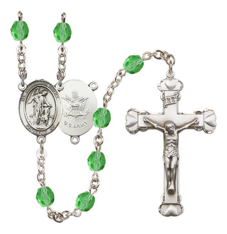 Silver-Plated 6mm Guardian Angel w/Child Rosary