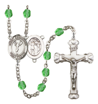 Saint Sebastian and Cheerleading Rosary with Peridot Beads