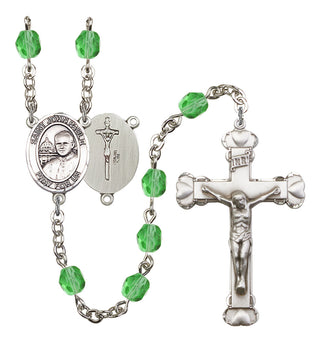 Saint John Paul II Rosary with Peridot Beads