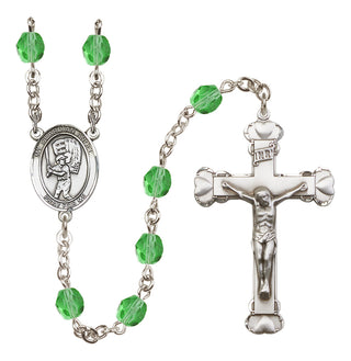 Silver-Plated 6mm Guardian Angel/Baseball Rosary