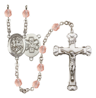 Silver-Plated 6mm Saint George / EMT Rosary