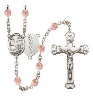 Silver-Plated 6mm Saint Luke the Apostle / Doctor Rosary