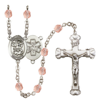 Silver-Plated 6mm Saint Michael / EMT Rosary