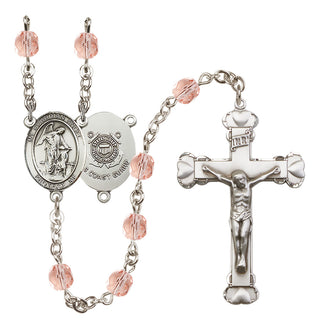 Silver-Plated 6mm Guardian Angel/Coast Guard Rosary
