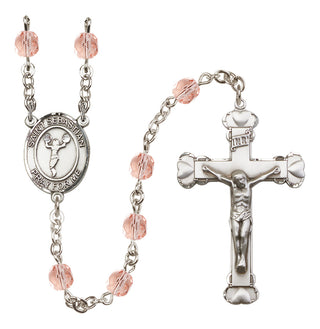 Silver-Plated 6mm Saint Sebastian/Cheerleading Rosary