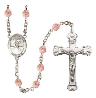 Silver-Plated 6mm Saint Christopher/Water Polo Men Rosary