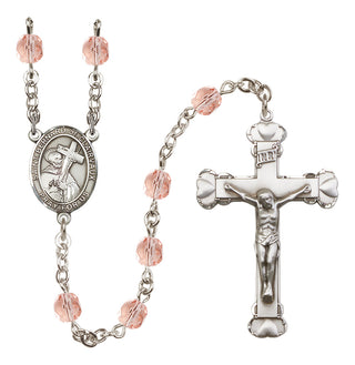 Silver-Plated 6mm Saint Bernard of Clairvaux  Engraved Catholic Rosaries