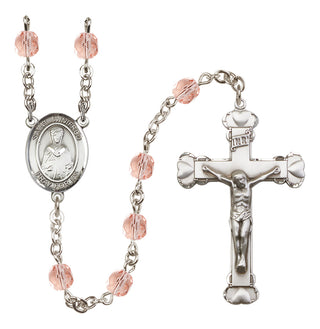 Silver-Plated 6mm Saint Winifred of Wales  Engraved Catholic Rosaries