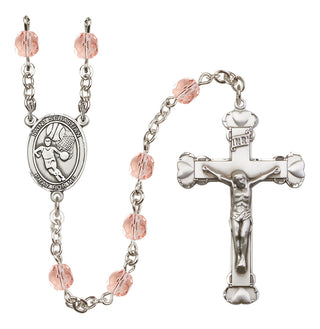 Silver-Plated 6mm Saint Sebastian/Basketball Rosary
