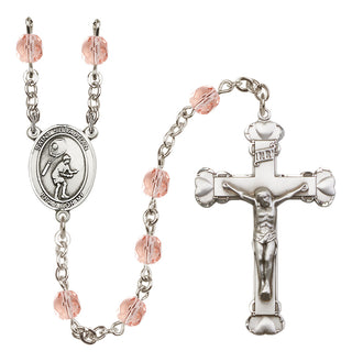 Silver-Plated 6mm Saint Sebastian / Tennis Rosary