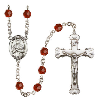 Silver-Plated 6mm Saint Kateri Tekakwitha  Engraved Catholic Rosaries