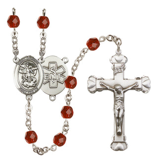 Silver-Plated 6mm Saint Michael / EMT Rosary