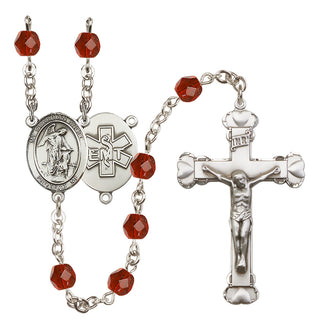 Silver-Plated 6mm Guardian Angel / EMT Rosary
