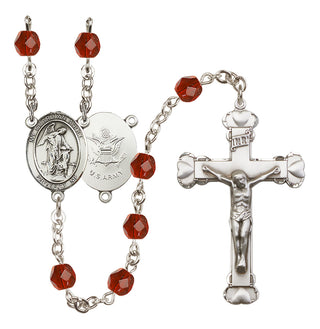 Silver-Plated 6mm Guardian Angel w/Child Rosary