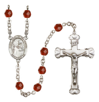 Silver-Plated 6mm Saint John of the Cross  Engraved Catholic Rosaries