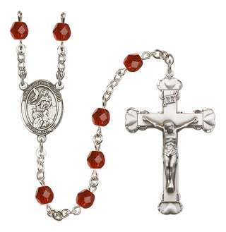 Silver-Plated 6mm Saint Peter Nolasco  Engraved Catholic Rosaries