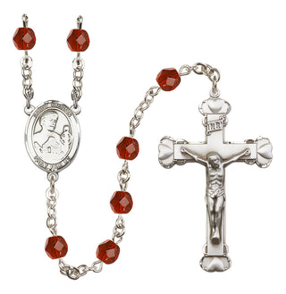 Silver-Plated 6mm Saint Kieran  Engraved Catholic Rosaries
