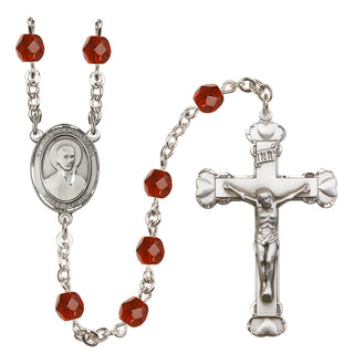Silver-Plated 6mm Saint John Berchmans  Engraved Catholic Rosaries