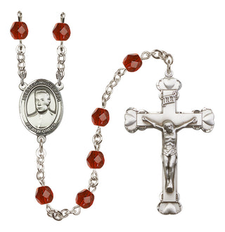Silver-Plated 6mm Blessed Miguel Pro  Engraved Catholic Rosaries