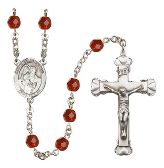 Silver-Plated 6mm Saints Peter & Paul  Engraved Catholic Rosaries