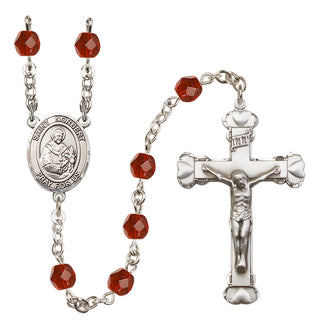Silver-Plated 6mm Saint Norbert of Xanten  Engraved Catholic Rosaries