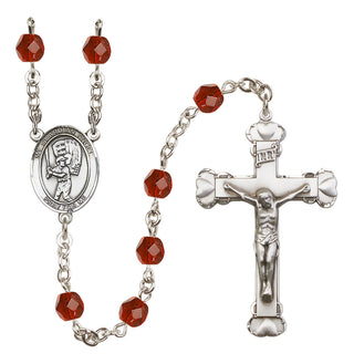 Silver-Plated 6mm Guardian Angel/Baseball Rosary