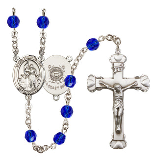 Silver-Plated 6mm Saint Joan of Arc /Coast Guard Rosary