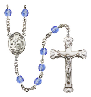 Saint Luke the Apostle Rosary with Sapphire Beads