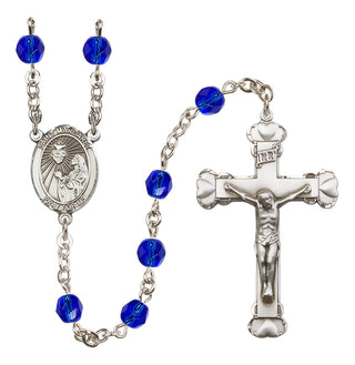 Silver-Plated 6mm Saint Margaret Mary Alacoque  Engraved Catholic Rosaries