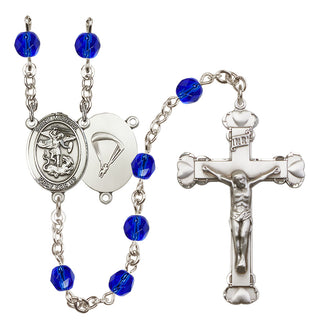 Silver-Plated 6mm Saint Michael / Paratrooper Rosary