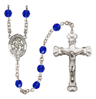 Silver-Plated 6mm Angel de la Guardia  Engraved Catholic Rosaries