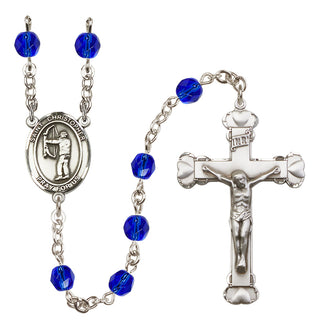 Silver-Plated 6mm Saint Christopher/Archery Rosary
