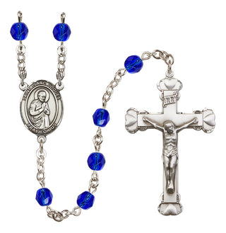 Silver-Plated 6mm Saint Isaac Jogues  Engraved Catholic Rosaries