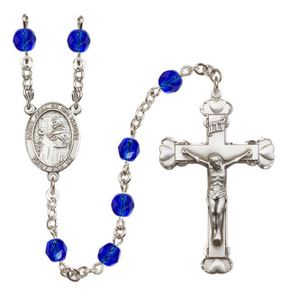 Silver-Plated 6mm Saint John of the Cross  Engraved Catholic Rosaries