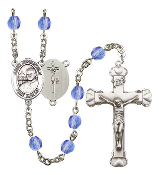 Saint John Paul II Rosary with Sapphire Beads