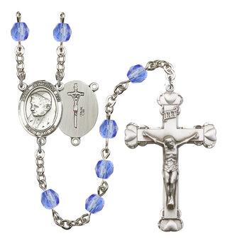 Pope Emeritace Benedict XVI Rosary with Sapphire Beads