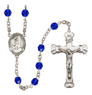 Silver-Plated 6mm Saint Elizabeth of the Visitation  Engraved Catholic Rosaries