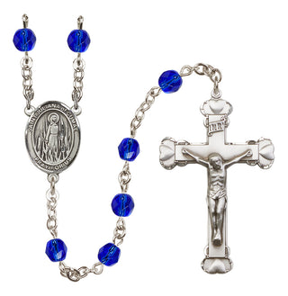 Silver-Plated 6mm Saint Juliana of Cumae  Engraved Catholic Rosaries